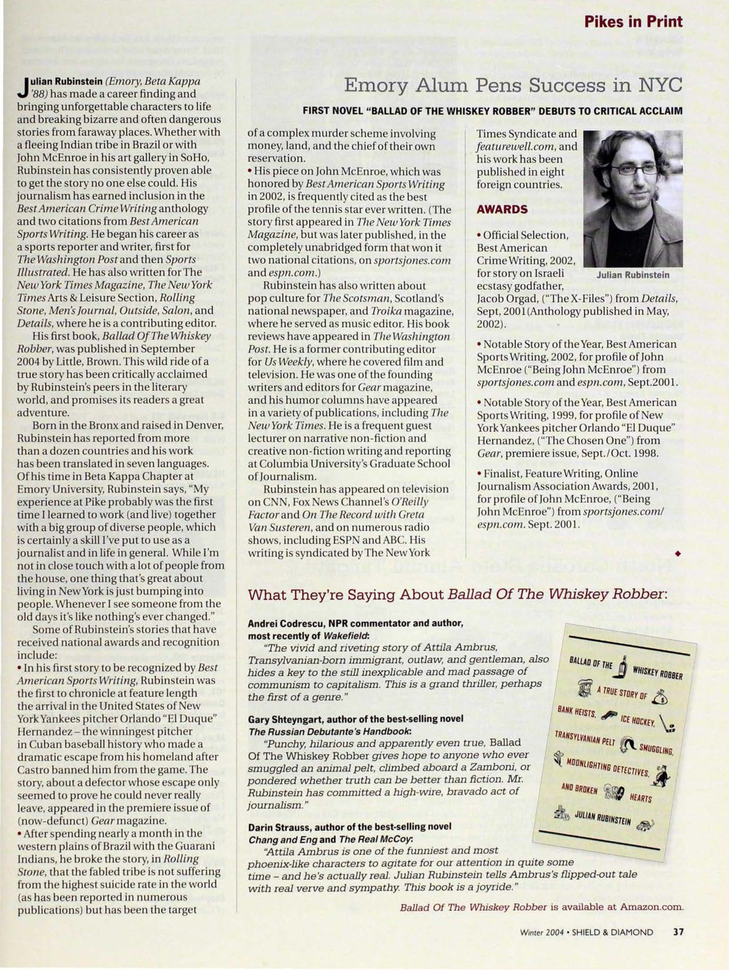 Emory Alum Pens Success In NYC